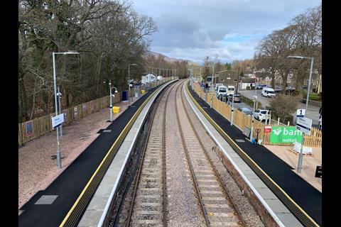 Network Rail has completed platform extensions at Pitlochry as part of improvement works on the Highland main line.